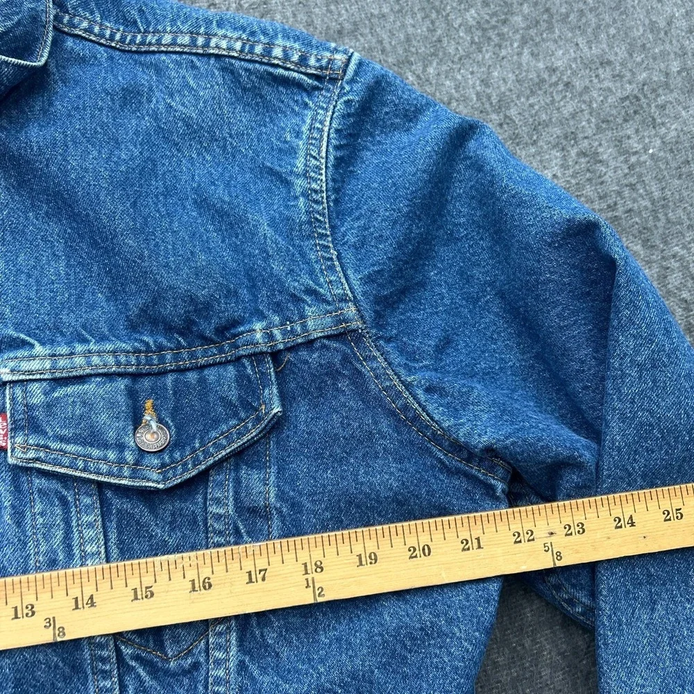 Levis Blanket Lined Denim Trucker Jacket‎ Blue Size 44 71506 0316 Made USA